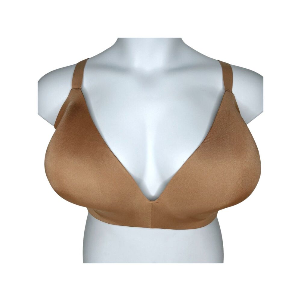 NWT SKIMS Wireless T-Shirt Demi Bra sz 44H * Ochre Beige Tan Nude No Underwire - Picture 1 of 5